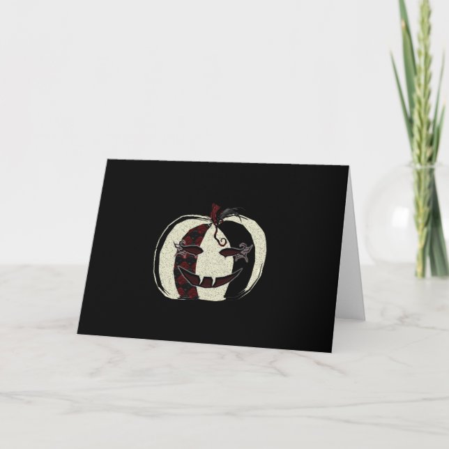 Gothic Masquerade Pumpkin Card (Front)