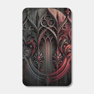 Gothic Matchbox – Elegant Black and Red Arches Matchboxes