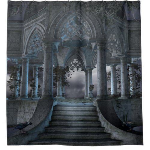 Gothic Mausoleum Shower Curtain