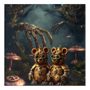 Gothic Mechanical Dark Forest Steampunk Gummy Bear Acrylic Print
