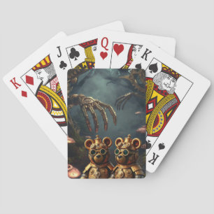 Gothic Mechanical Dark Forest Steampunk Gummy Bear Poker Cards