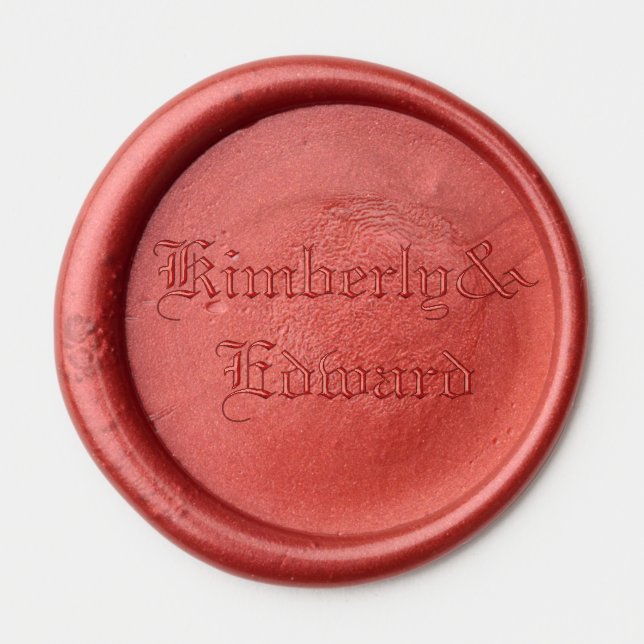 Gothic Medieval Wedding  Wax Seal Sticker (Front)