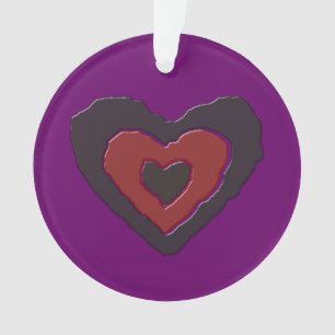Gothic Melting Love Heart Acrylic Ornament