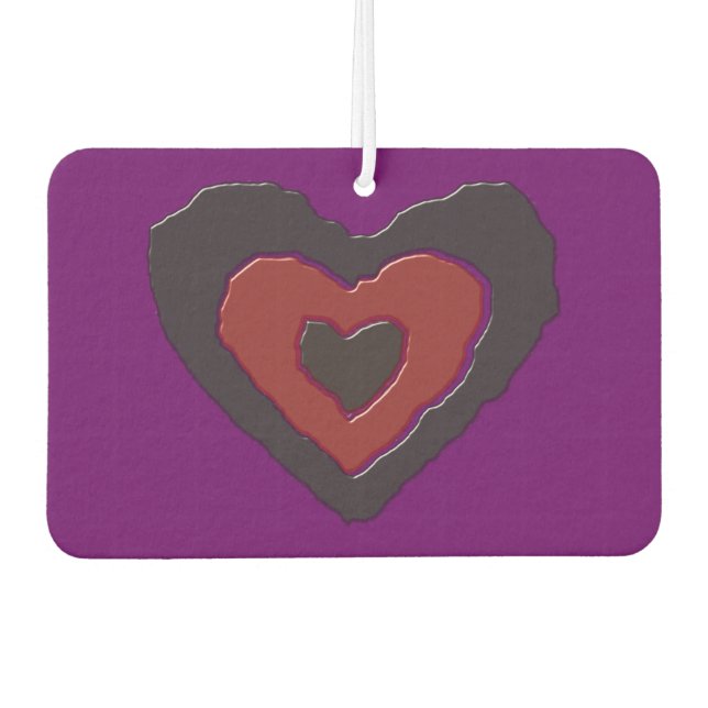 Gothic Melting Love Heart Air Freshener (Front)