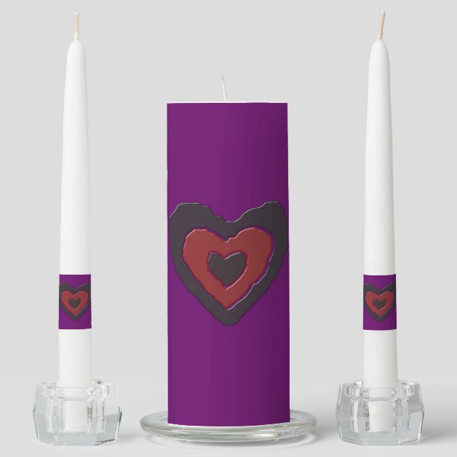Gothic Melting Love Heart Candle Set (Front)