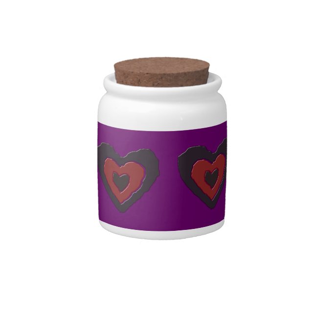 Gothic Melting Love Heart Candy Jar (Front)