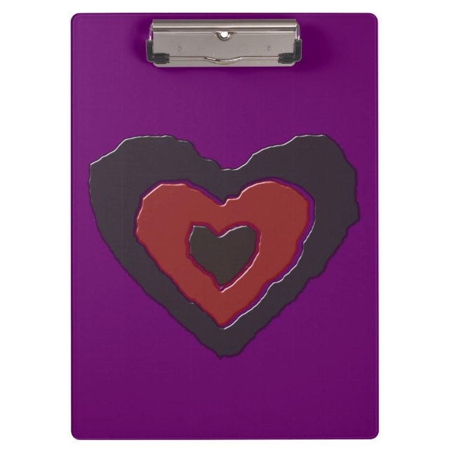 Gothic Melting Love Heart Clipboard (Front)