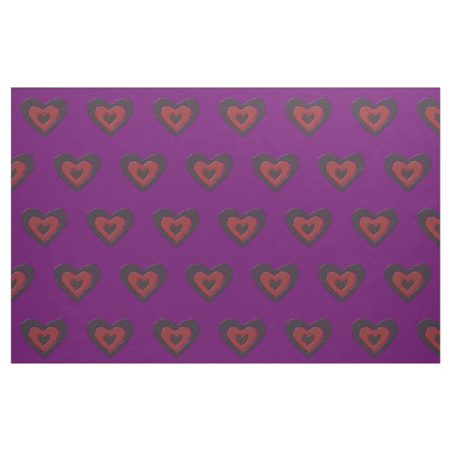 Gothic Melting Love Heart Craft Fabric (Fat Quarter)