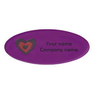 Gothic Melting Love Heart Custom Name Tag