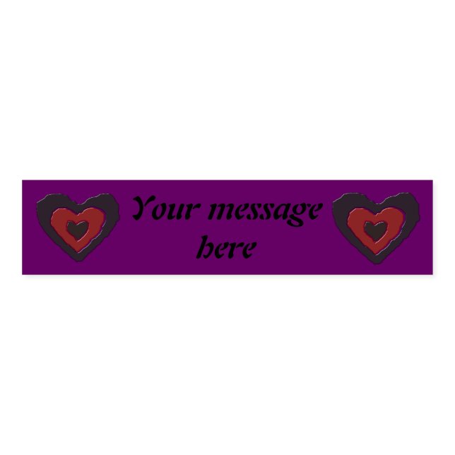 Gothic Melting Love Heart Custom Napkin Band (Unfolded)