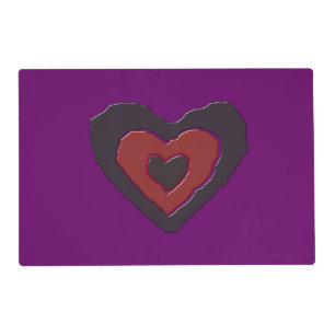 Gothic Melting Love Heart Custom Paper Placemat