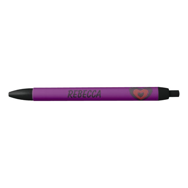 Gothic Melting Love Heart Custom Pen (Front)