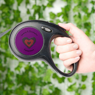 Gothic Melting Love Heart Custom Retractable Pet Leash