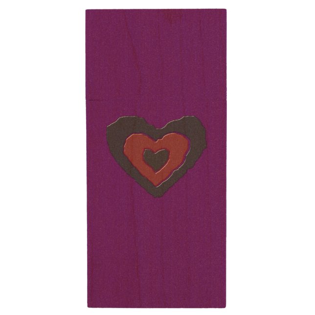 Gothic Melting Love Heart Custom USB Flash Drive (Front Vertical)