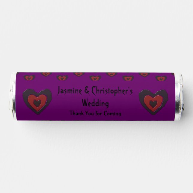 Gothic Melting Love Heart Custom Wedding Breath Savers® Mints (Front)