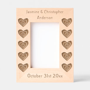 Gothic Melting Love Heart Custom Wedding Engraved Frames