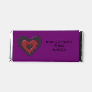 Gothic Melting Love Heart Custom Wedding Hershey Bar Favors
