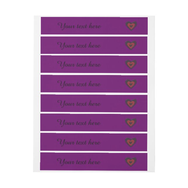 Gothic Melting Love Heart Customizable Labels (Sheet)