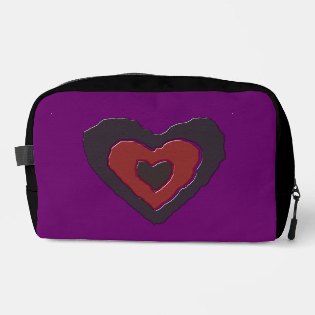 Gothic Melting Love Heart Dopp Kit (Front)