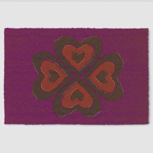 Gothic Melting Love Heart Fiber Doormat