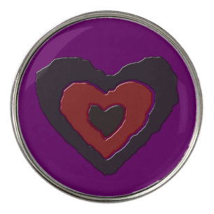 Gothic Melting Love Heart Golf Ball Markers