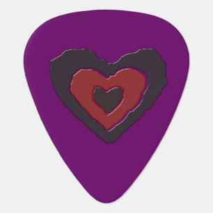Gothic Melting Love Heart Guitar Pick