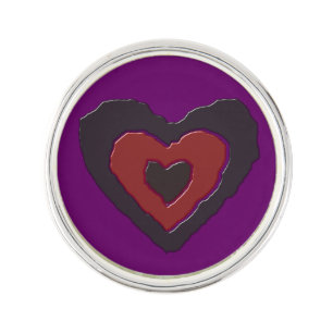 Gothic Melting Love Heart Lapel Pin