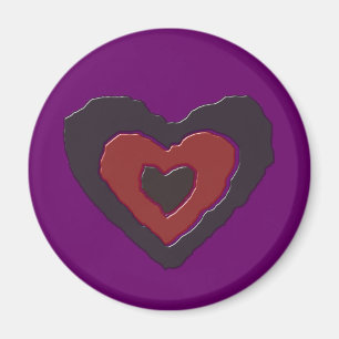 Gothic Melting Love Heart Magnet
