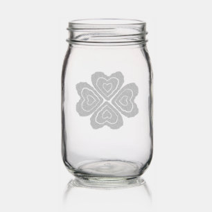 Gothic Melting Love Heart Mason Jar