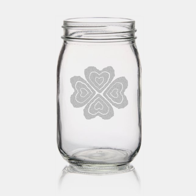 Gothic Melting Love Heart Mason Jar (Glassware)