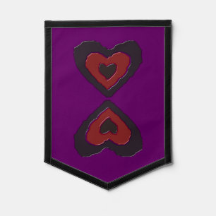 Gothic Melting Love Heart Pennant
