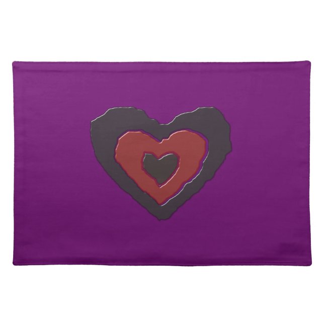 Gothic Melting Love Heart Placemat (Front)