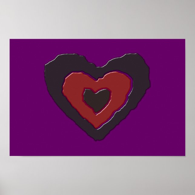 Gothic Melting Love Heart Poster (Front)