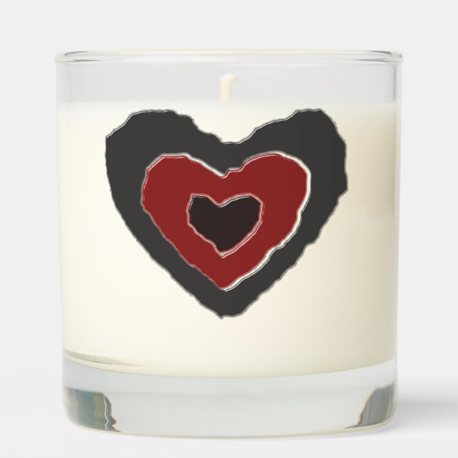 Gothic Melting Love Heart Scented Candle (Front)