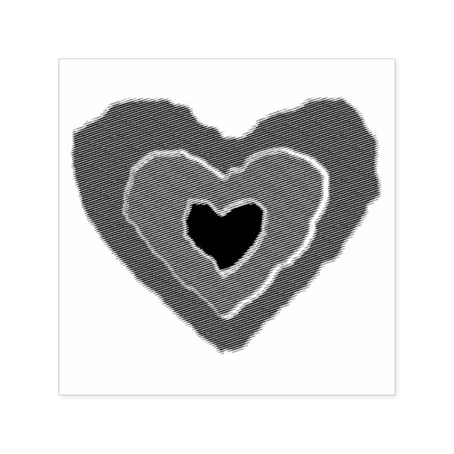 Gothic Melting Love Heart Self Inking Stamp (Design)
