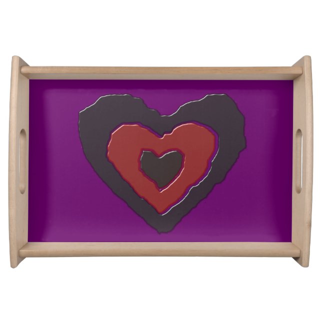 Gothic Melting Love Heart Serving Tray (Front)