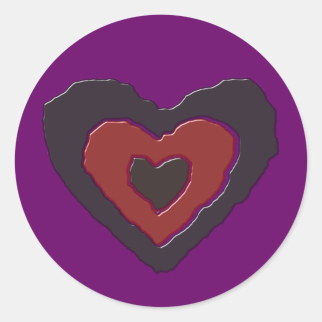 Gothic Melting Love Heart Stickers (Front)
