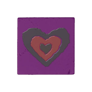 Gothic Melting Love Heart Stone Magnet