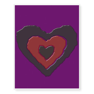 Gothic Melting Love Heart Temporary Tattoo