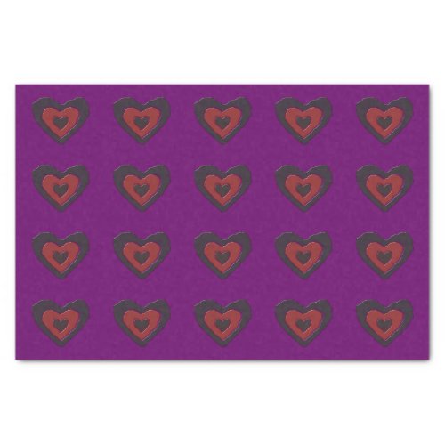 Gothic Melting Love Heart Tissue Paper