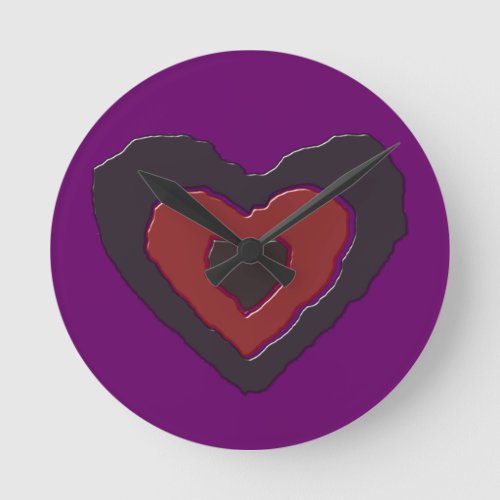 Gothic Melting Love Heart Wall Clock