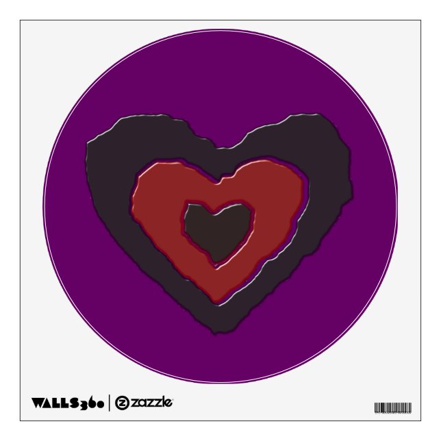Gothic Melting Love Heart Wall Decal (Front)