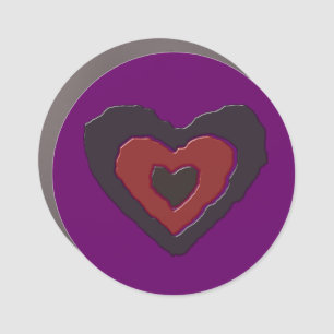 Gothic Melting Love Hearts Car Magnet
