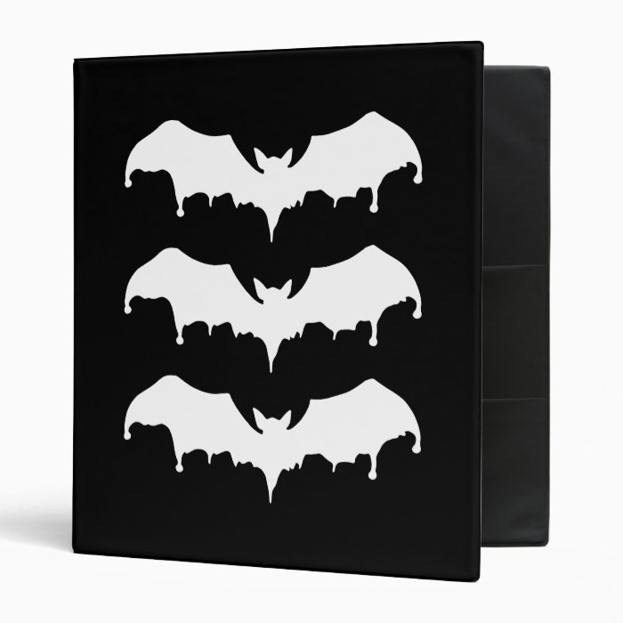 Gothic Melting Vampire Bats Vinyl Binder