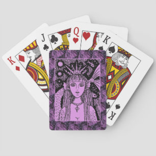 GOTHIC MERMAID, BLACK SEA SIREN FANTASY WHIMSY POKER CARDS
