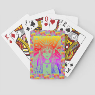 GOTHIC MERMAID, BLACK SEA SIREN FANTASY WHIMSY POKER CARDS