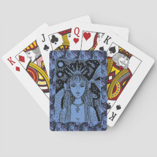 GOTHIC MERMAID, BLACK SEA SIREN FANTASY WHIMSY POKER CARDS