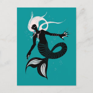 Gothic Mermaid Dark Fantasy Sea Creature Postcard