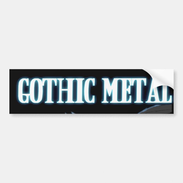 Gothic Metal Bumper Sticker (Front)