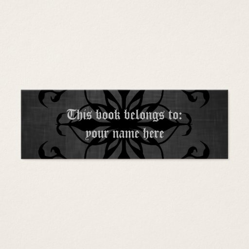 Customizable Gothic mini bookmarkers or skinny business cards